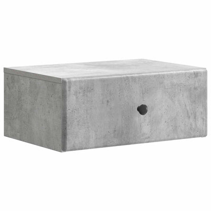 Wall-Mounted Bedside Cabinet Concrete Grey 49 x 34.5 x 20 cm
