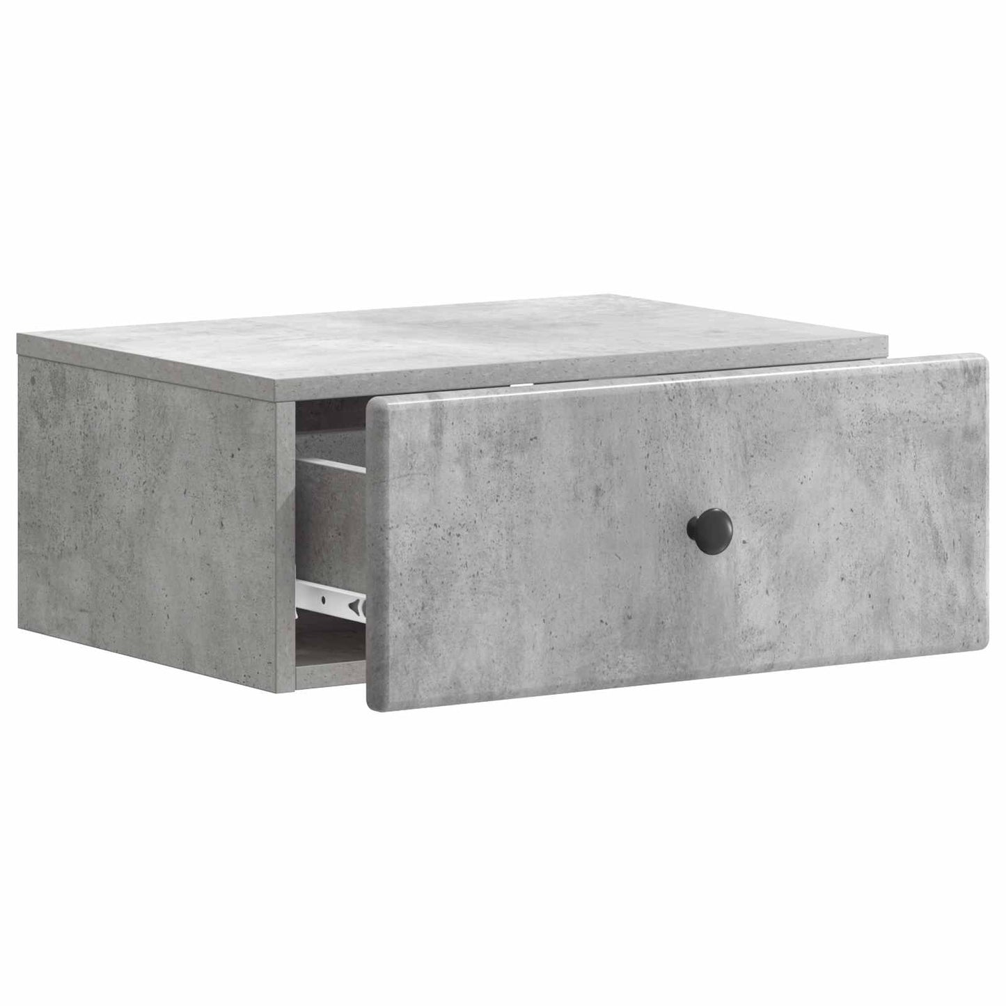 Wall-Mounted Bedside Cabinet Concrete Grey 49 x 34.5 x 20 cm