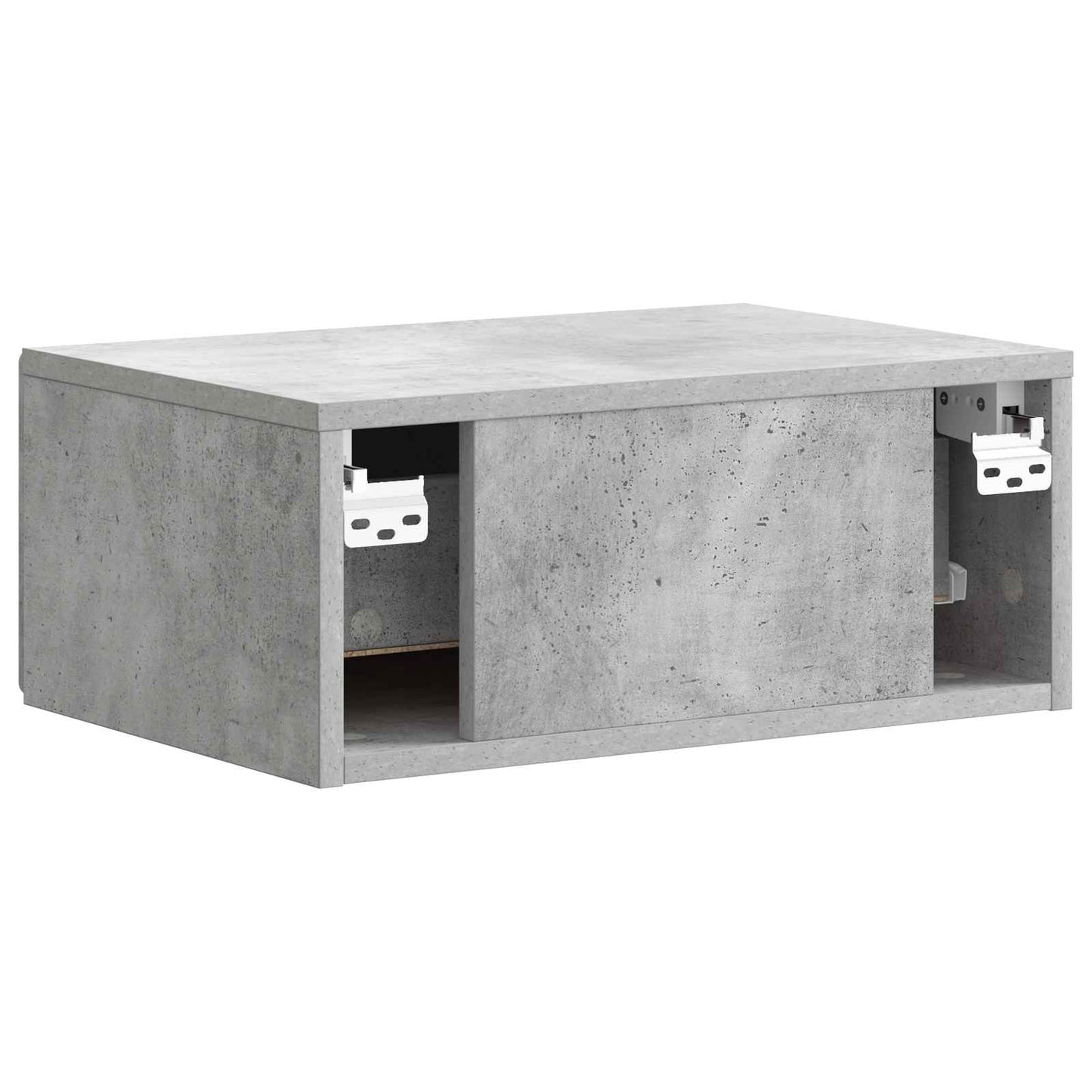 Wall-Mounted Bedside Cabinet Concrete Grey 49 x 34.5 x 20 cm