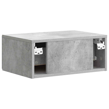 Wall-Mounted Bedside Cabinet Concrete Grey 49 x 34.5 x 20 cm