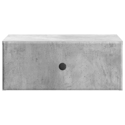 Wall-Mounted Bedside Cabinet Concrete Grey 49 x 34.5 x 20 cm