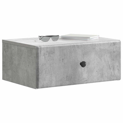 Wall-Mounted Bedside Cabinet Concrete Grey 49 x 34.5 x 20 cm