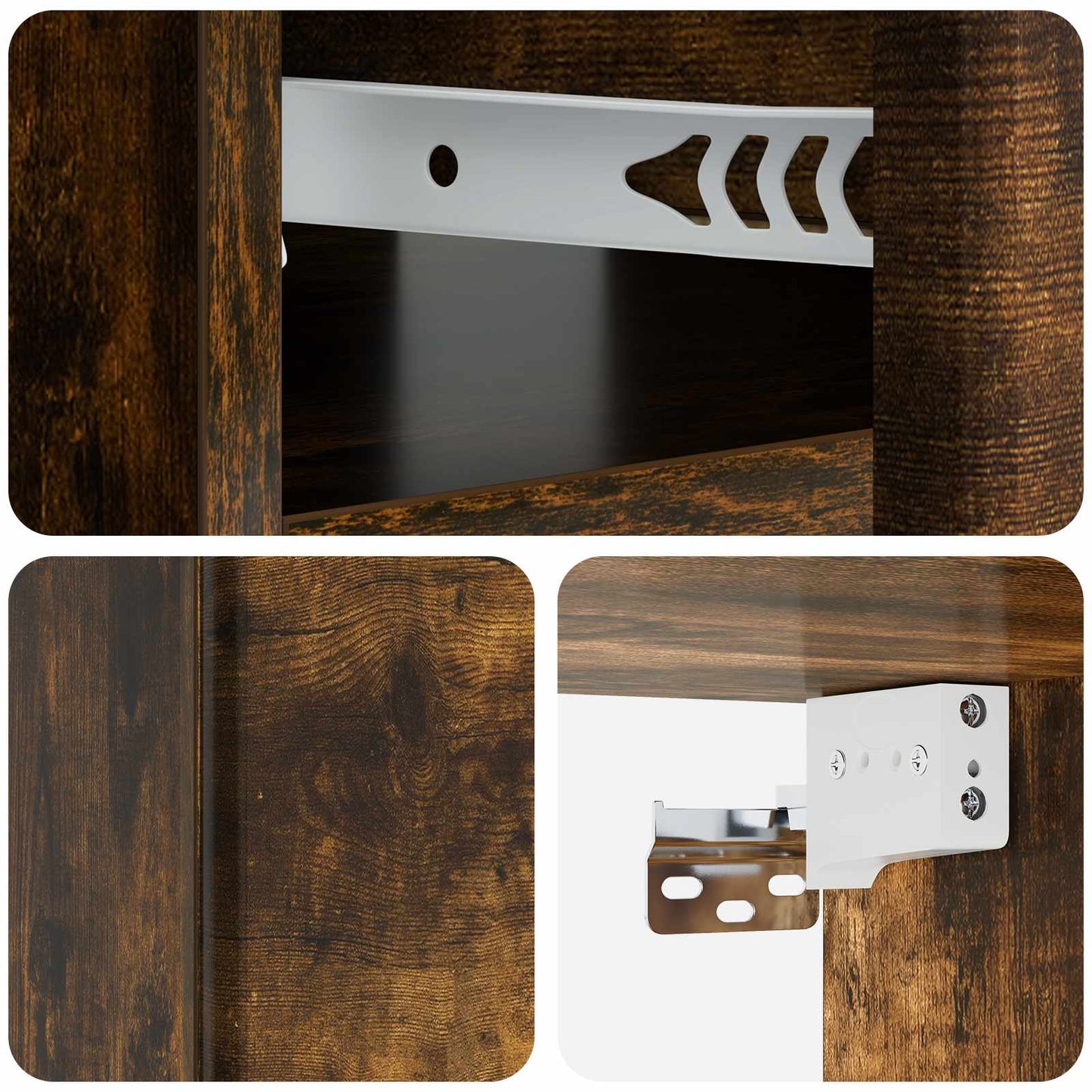 Wall-Mounted Bedside Cabinet Smoked Oak 49 x 34.5 x 20 cm