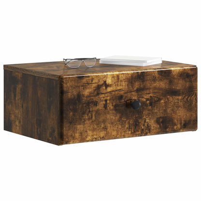 Wall-Mounted Bedside Cabinet 2 pcs Smoked Oak 49 x 34.5 x 20 cm