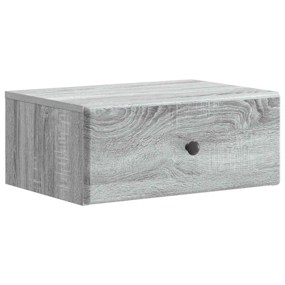 Wall-Mounted Bedside Cabinet Grey Sonoma 49 x 34.5 x 20 cm
