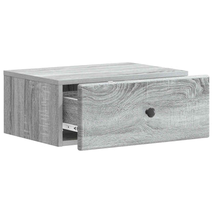 Wall-Mounted Bedside Cabinet Grey Sonoma 49 x 34.5 x 20 cm