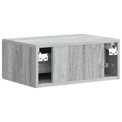 Wall-Mounted Bedside Cabinet Grey Sonoma 49 x 34.5 x 20 cm