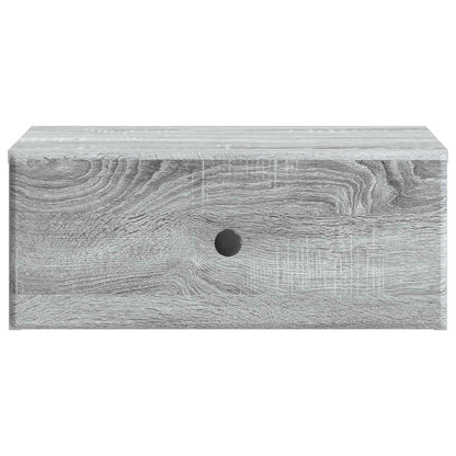 Wall-Mounted Bedside Cabinet Grey Sonoma 49 x 34.5 x 20 cm