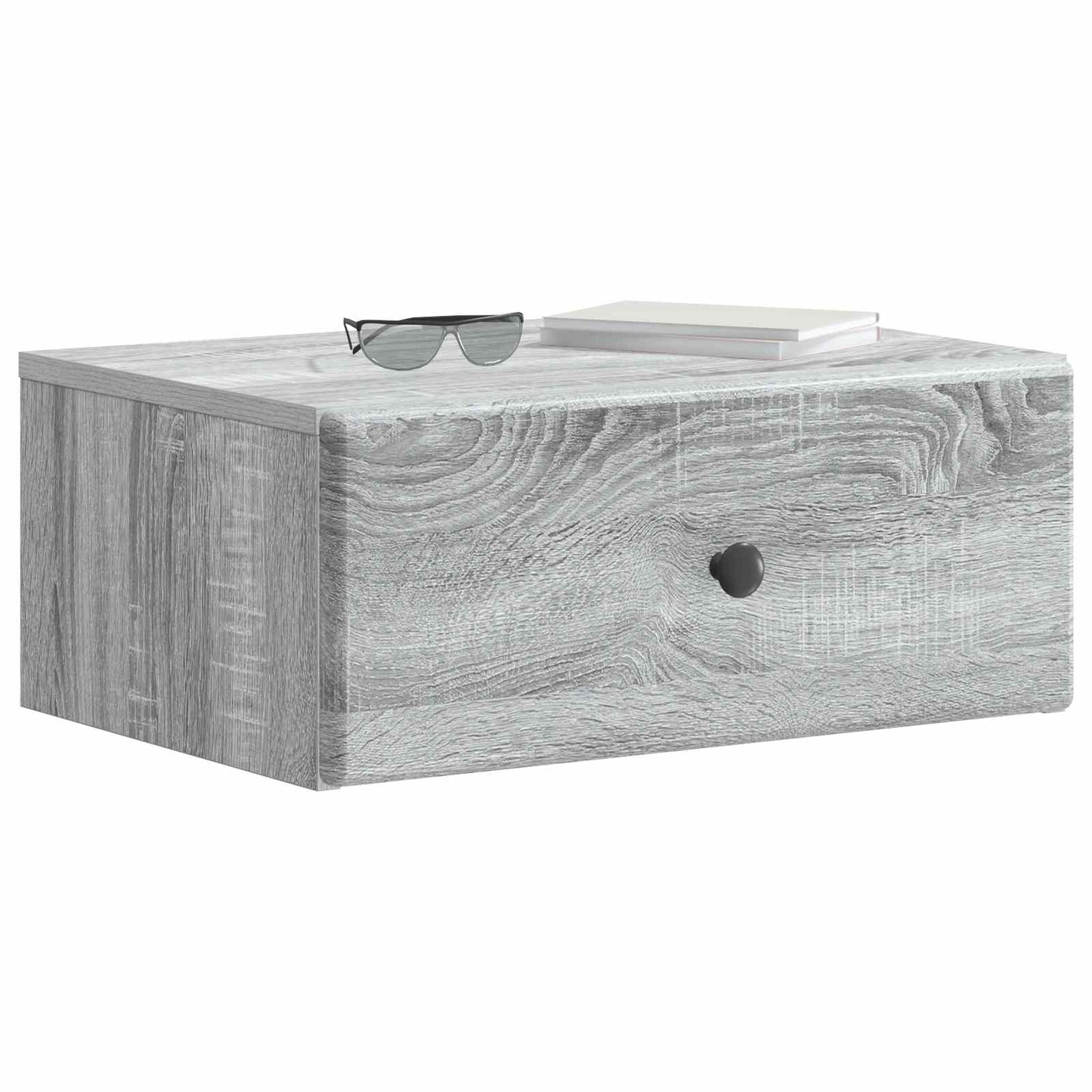 Wall-Mounted Bedside Cabinet Grey Sonoma 49 x 34.5 x 20 cm