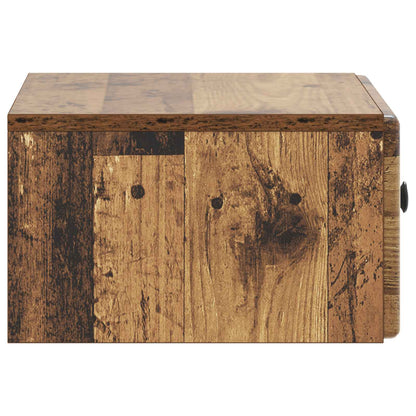 Wall-Mounted Bedside Cabinet Old Wood 49 x 34.5 x 20 cm