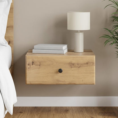Wall-Mounted Bedside Cabinet Artisan Oak 49 x 34.5 x 20 cm