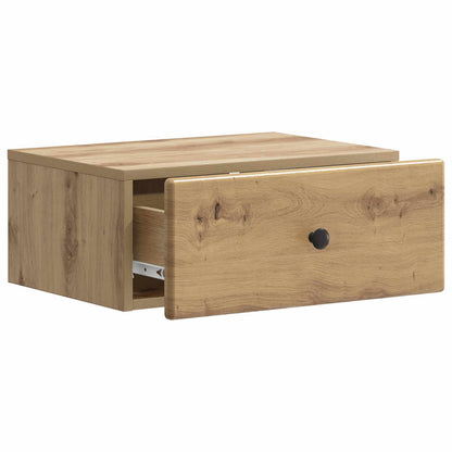 Wall-Mounted Bedside Cabinet Artisan Oak 49 x 34.5 x 20 cm