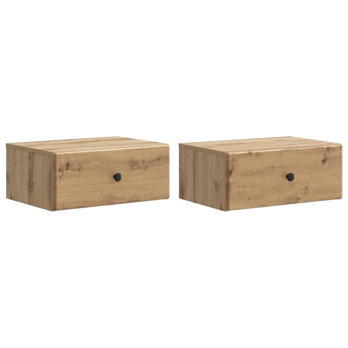 Wall-Mounted Bedside Cabinet 2 pcs Artisan Oak Engineered Wood