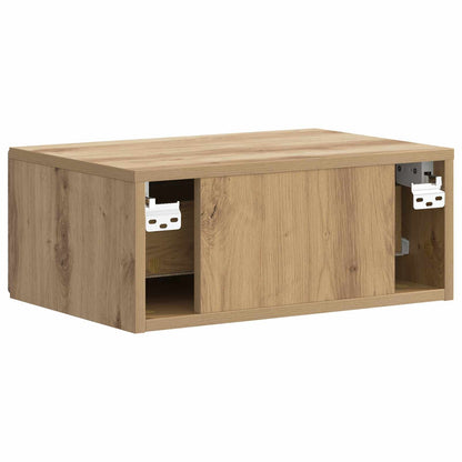 Wall-Mounted Bedside Cabinet 2 pcs Artisan Oak Engineered Wood