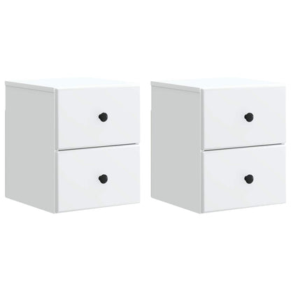 Wall-Mounted Bedside Cabinet 2 pcs White 34.5 x 33 x 40 cm