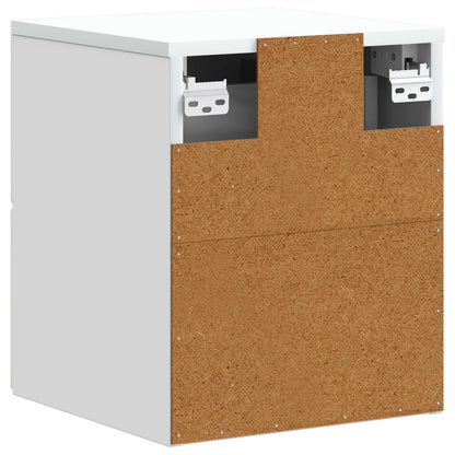 Wall-Mounted Bedside Cabinet 2 pcs White 34.5 x 33 x 40 cm