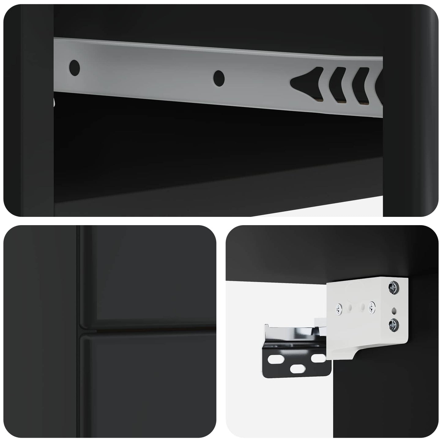 Wall-Mounted Bedside Cabinet Black 34.5 x 33 x 40 cm