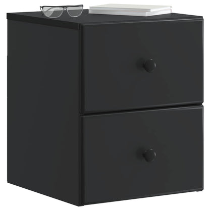 Wall-Mounted Bedside Cabinet 2 pcs Black 34.5 x 33 x 40 cm