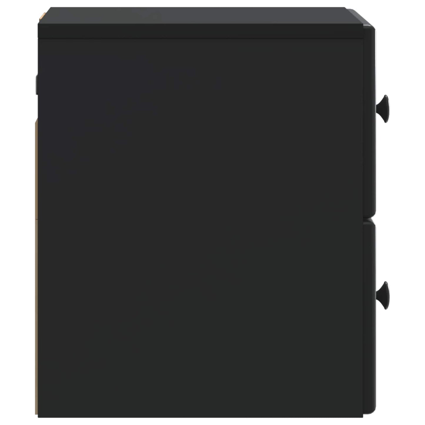 Wall-Mounted Bedside Cabinet 2 pcs Black 34.5 x 33 x 40 cm