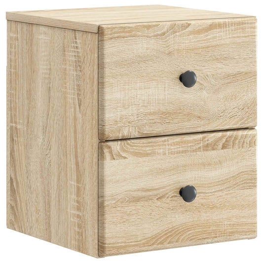 Wall-Mounted Bedside Cabinet Sonoma Oak 34.5 x 33 x 40 cm