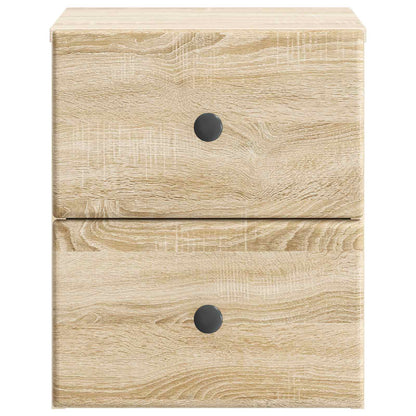 Wall-Mounted Bedside Cabinet Sonoma Oak 34.5 x 33 x 40 cm
