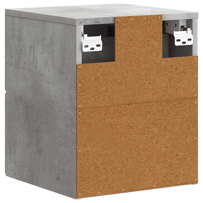 Wall-Mounted Bedside Cabinet Concrete Grey 34.5 x 33 x 40 cm