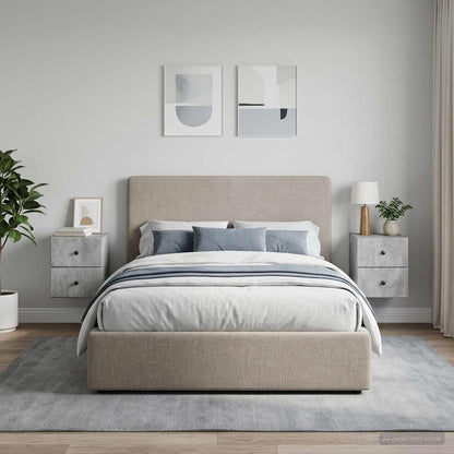 Wall-Mounted Bedside Cabinet 2 pcs Concrete Grey