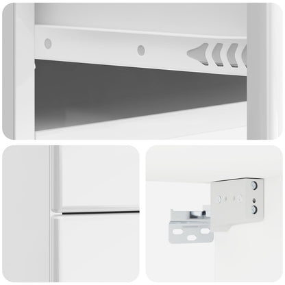 Wall-Mounted Bedside Cabinet High Gloss White 34.5 x 33 x 40 cm