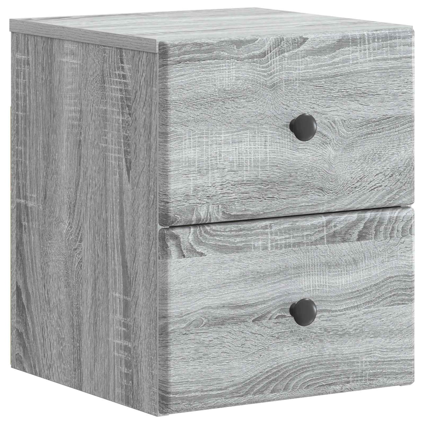 Wall-Mounted Bedside Cabinet Grey Sonoma 34.5 x 33 x 40 cm