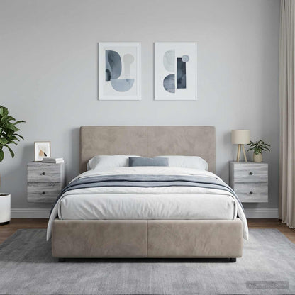 Wall-Mounted Bedside Cabinet 2 pcs Grey Sonoma