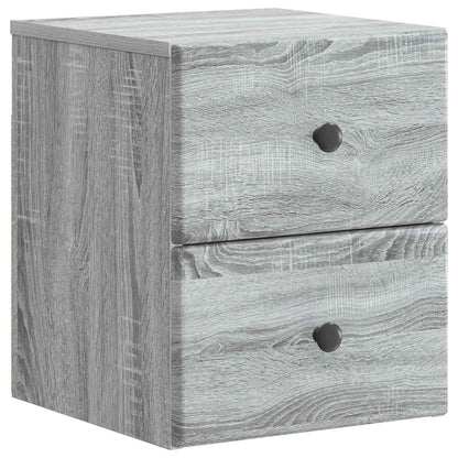 Wall-Mounted Bedside Cabinet 2 pcs Grey Sonoma Engineered Wood