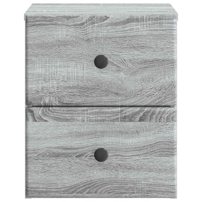 Wall-Mounted Bedside Cabinet 2 pcs Grey Sonoma Engineered Wood