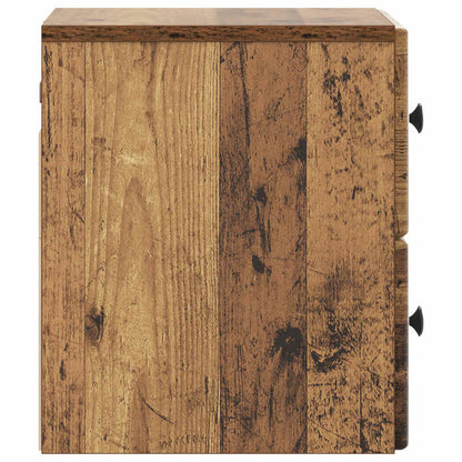 Wall-Mounted Bedside Cabinet 2 pcs Old Wood 34.5 x 33 x 40 cm