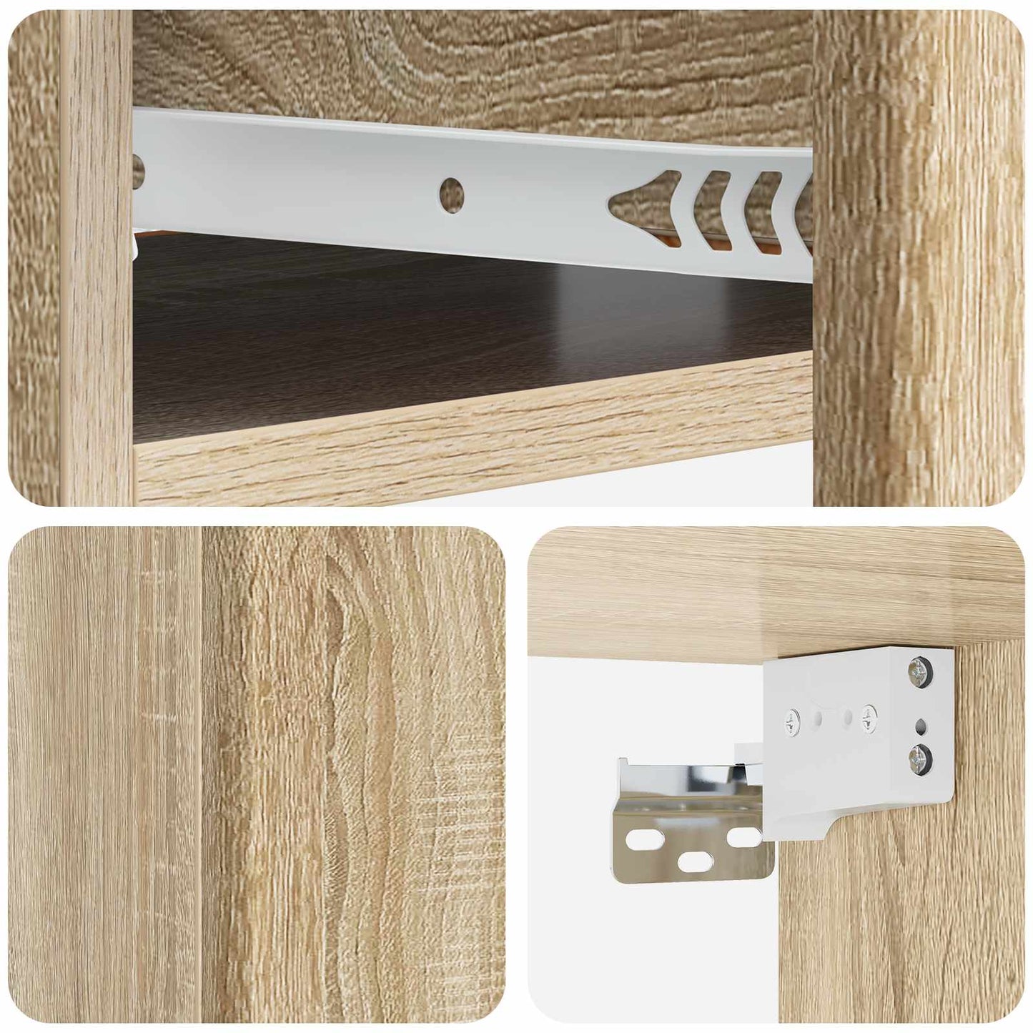 Wall-Mounted Side Table Sonoma Oak 59 x 34.5 x 17 cm