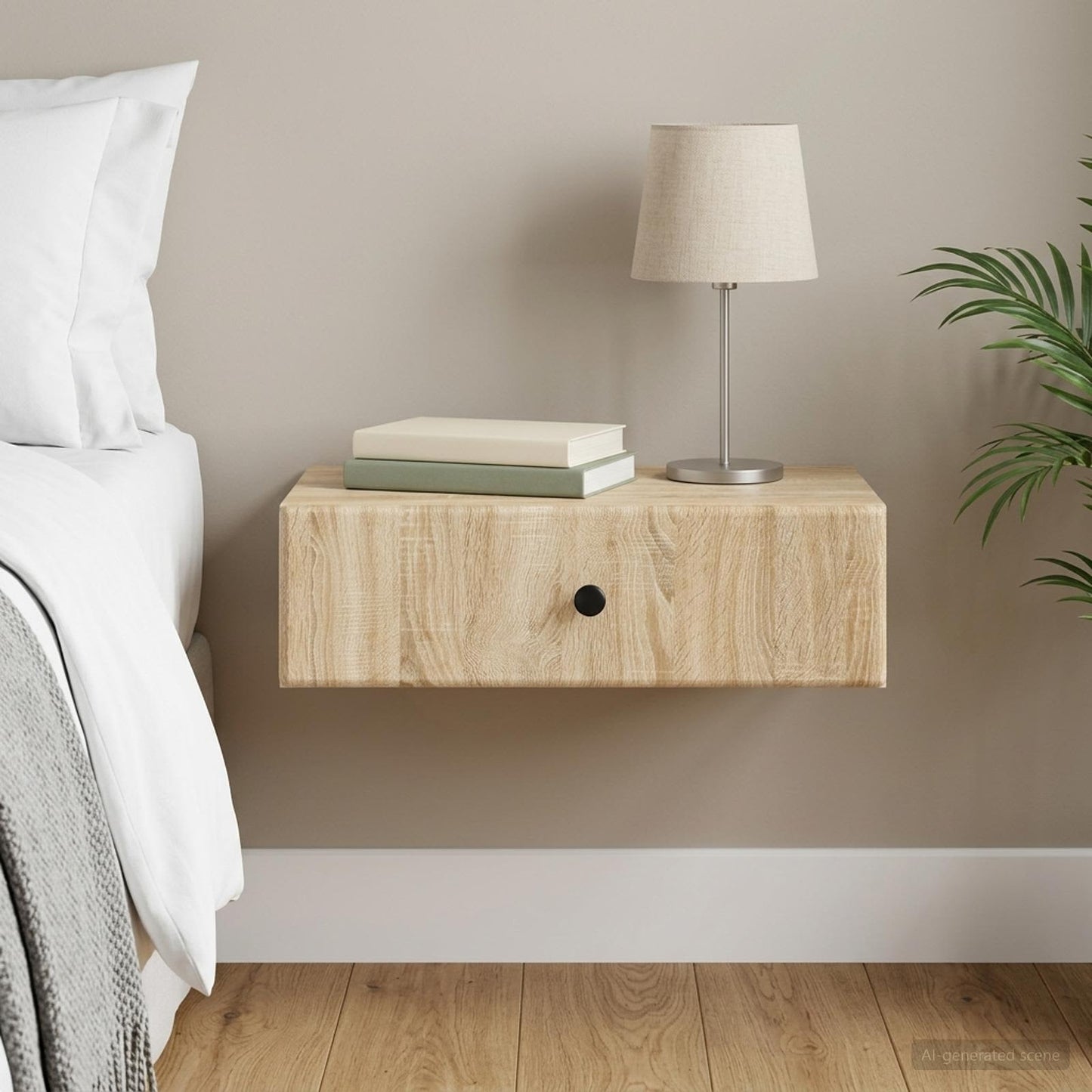 Wall-Mounted Side Table Sonoma Oak 59 x 34.5 x 17 cm