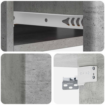 Wall-Mounted Side Table Concrete Grey 59 x 34.5 x 17 cm
