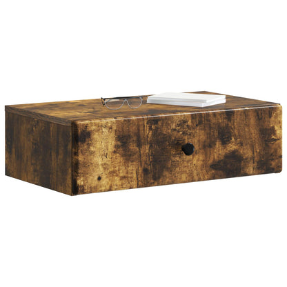 Wall-Mounted Side Table Smoked Oak 59 x 34.5 x 17 cm