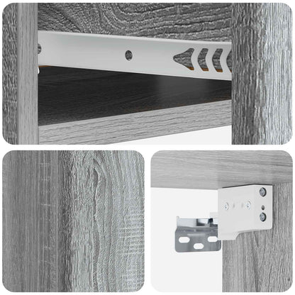 Wall-Mounted Side Table Grey Sonoma 59 x 34.5 x 17 cm