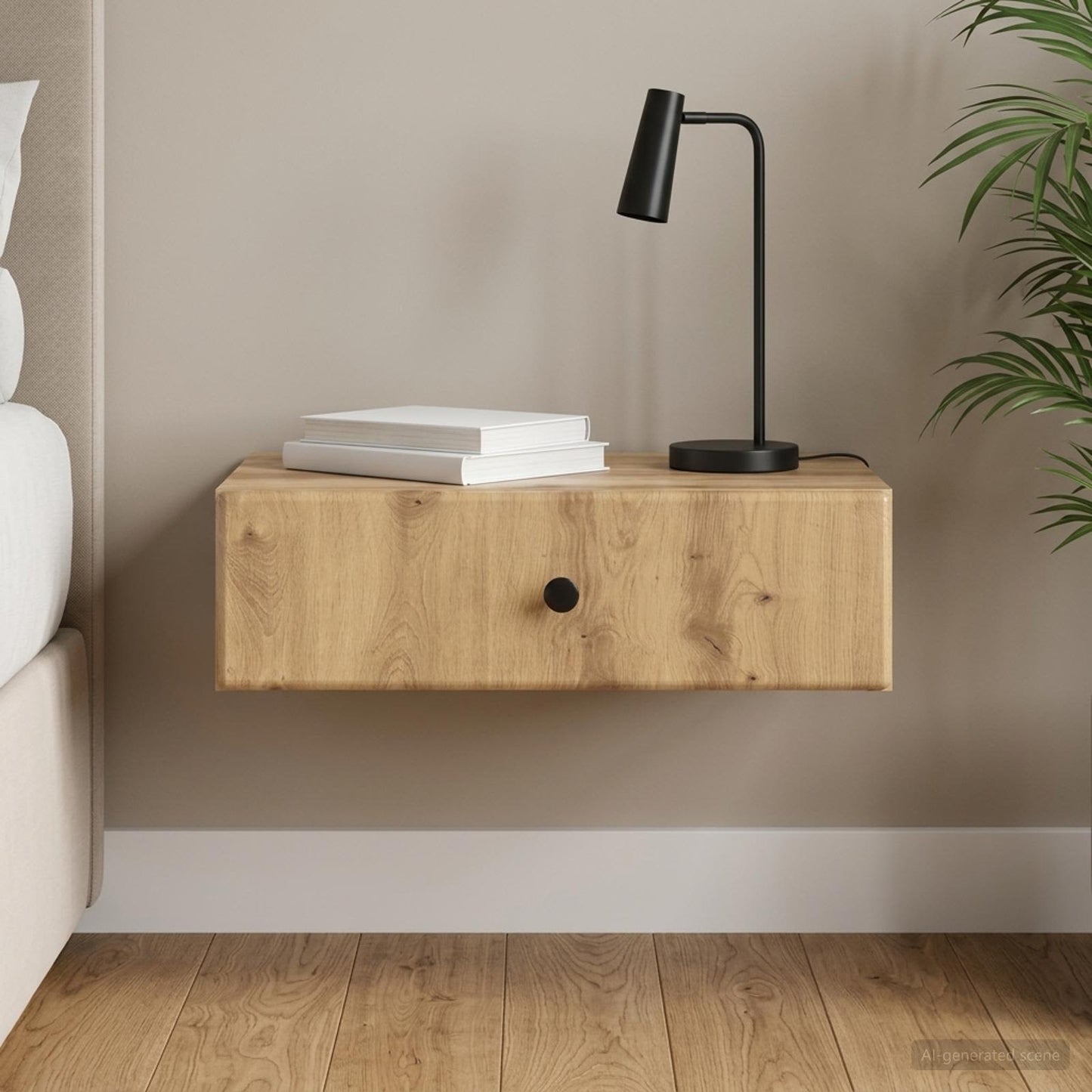 Wall-Mounted Side Table 59 x 34.5 x 17 cm Engineered Wood