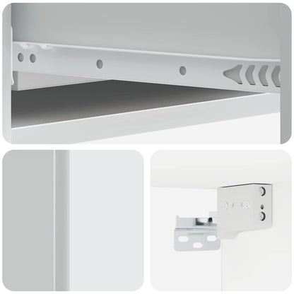 Wall-Mounted Side Table Wall-mounted White 87.5 x 34.5 x 17 cm