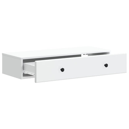 Wall-Mounted Side Table Wall-mounted White 87.5 x 34.5 x 17 cm