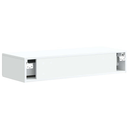 Wall-Mounted Side Table Wall-mounted White 87.5 x 34.5 x 17 cm