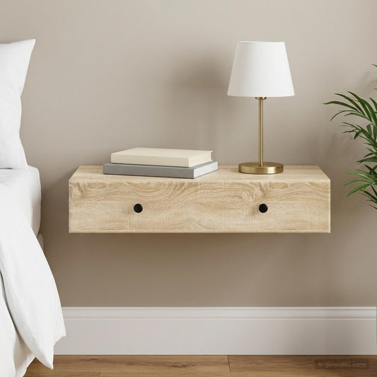 Wall-Mounted Side Table Sonoma Oak 87.5 x 34.5 x 17 cm