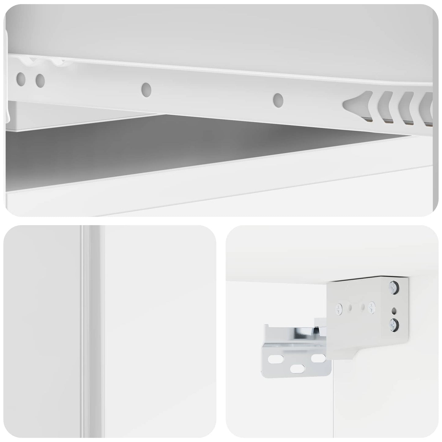Wall-Mounted Side Table High Gloss White 87.5 x 34.5 x 17 cm