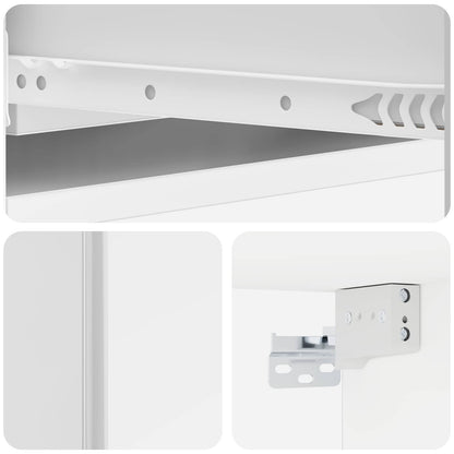 Wall-Mounted Side Table High Gloss White 87.5 x 34.5 x 17 cm