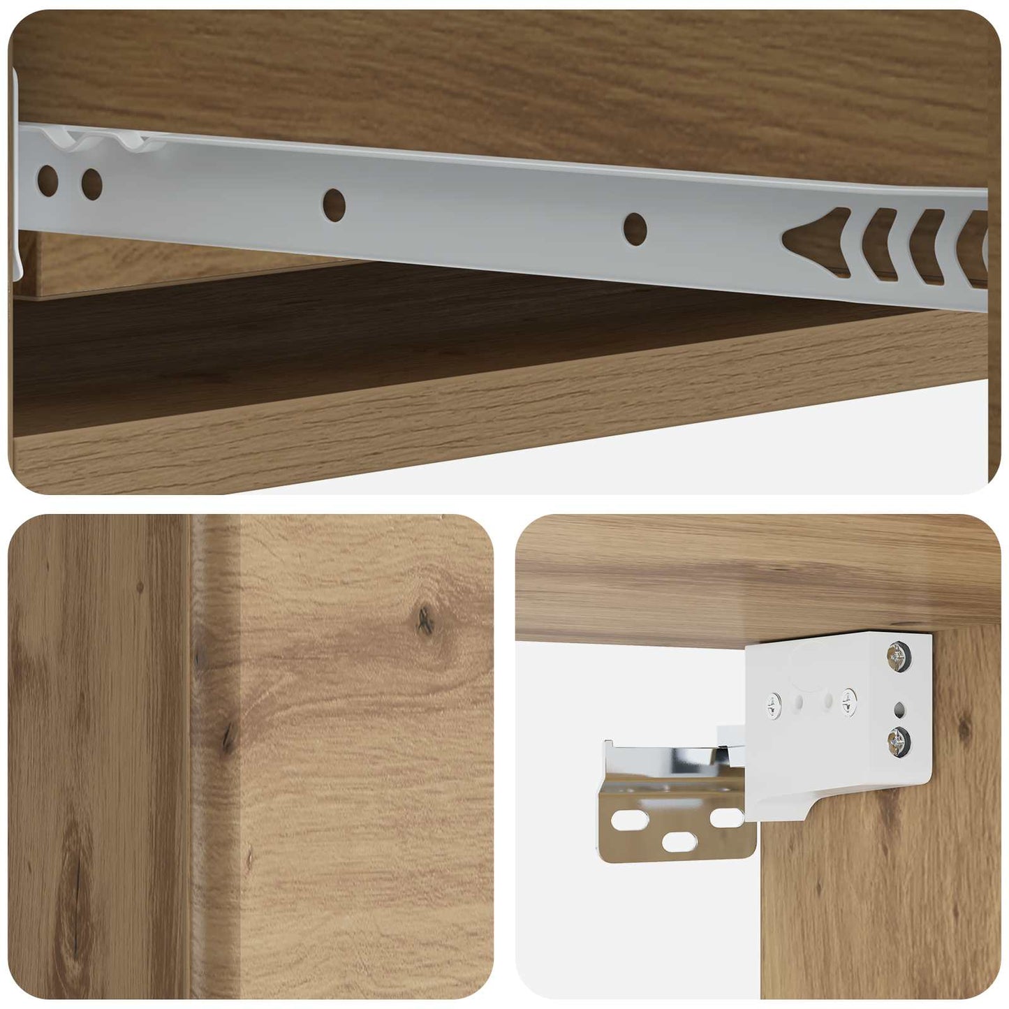 Wall-Mounted Side Table 87.5 x 34.5 x 17 cm Engineered Wood
