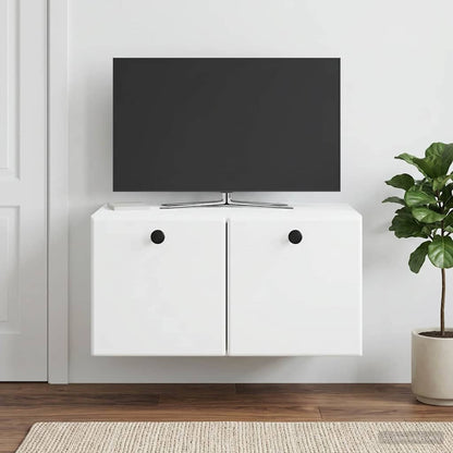 Wall-Mounted TV Cabinet 59.5 x 41 x 30 cm White Engineered Wood