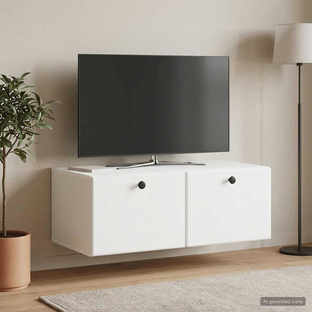 Wall-Mounted TV Cabinet 78.5 x 41 x 30 cm White Engineered Wood