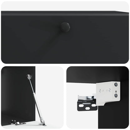 Wall-Mounted TV Cabinet 78.5 x 41 x 30 cm Black Engineered Wood