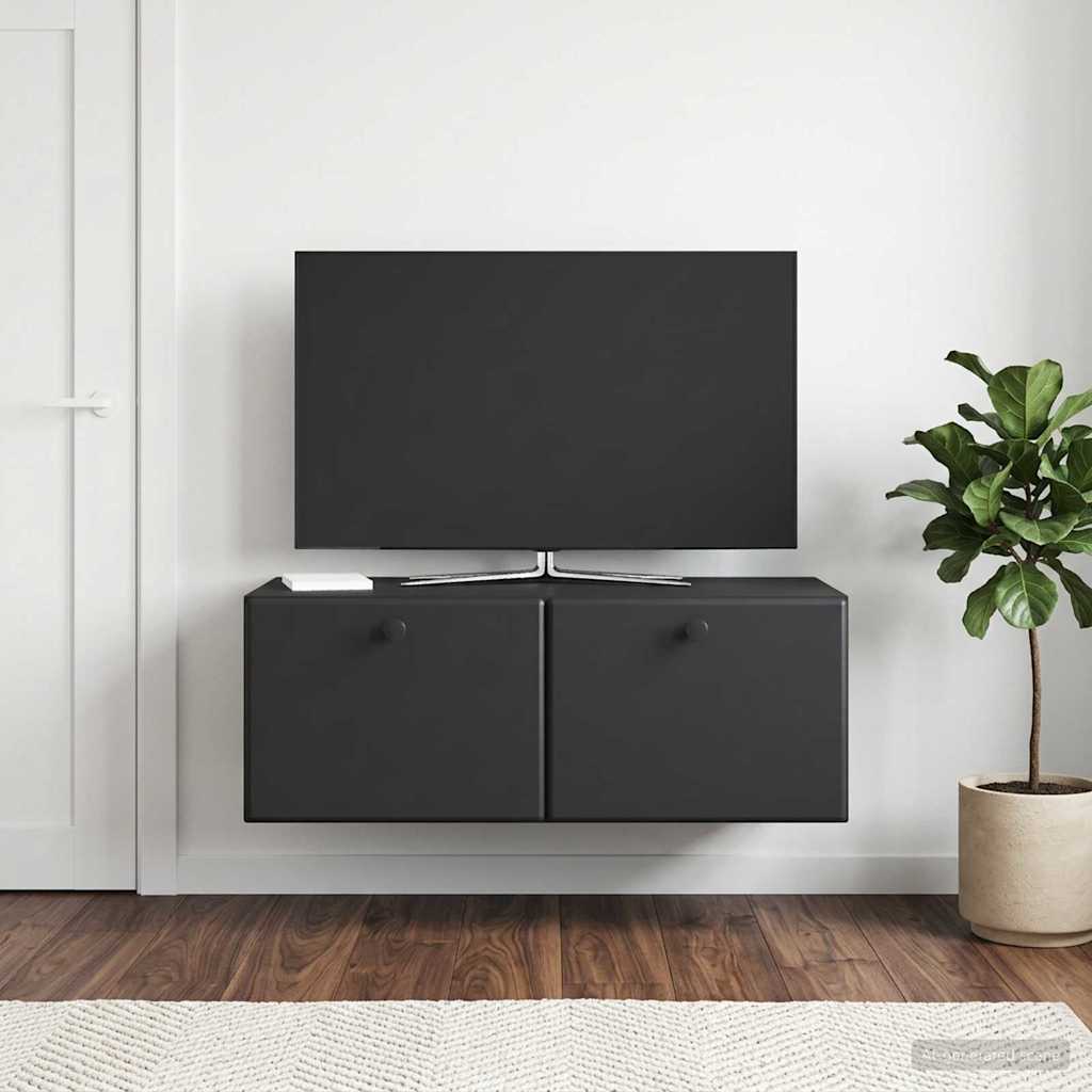 Wall-Mounted TV Cabinet 78.5 x 41 x 30 cm Black Engineered Wood